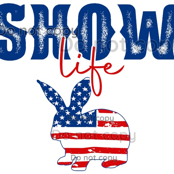 Rabbit show life high resolution PNG digital file with transparent background county fair flag  sublimation, DTF and more