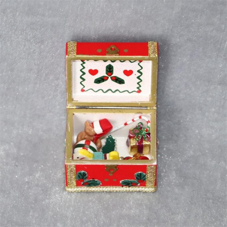 112 Doll House Miniature Christmas Gift Box/casedoll House Etsy