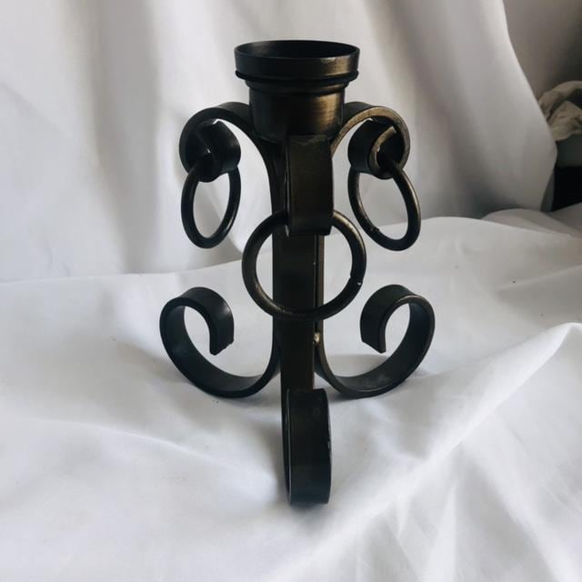 ハンガリー製 アイアン 燭台 ミッドセンチュリー 金工作家 キャンドル