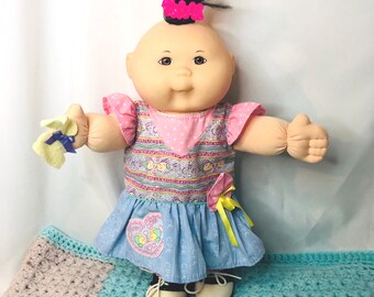 1995 Mattel International/Asian Themed Doll - OAA Cabbage Patch Kid MB1 Braun Augen Schwarz Pferdeschwanz