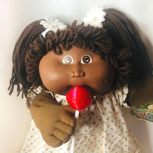 Vintage Cabbage Patch Kids AA Girl KT Factory Blue Signature Tag & Adoption Papers