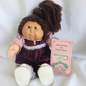 Vintage Cabbage Patch Kids HM21 KT Red Signature Brown Hair Brown Eyes Doll