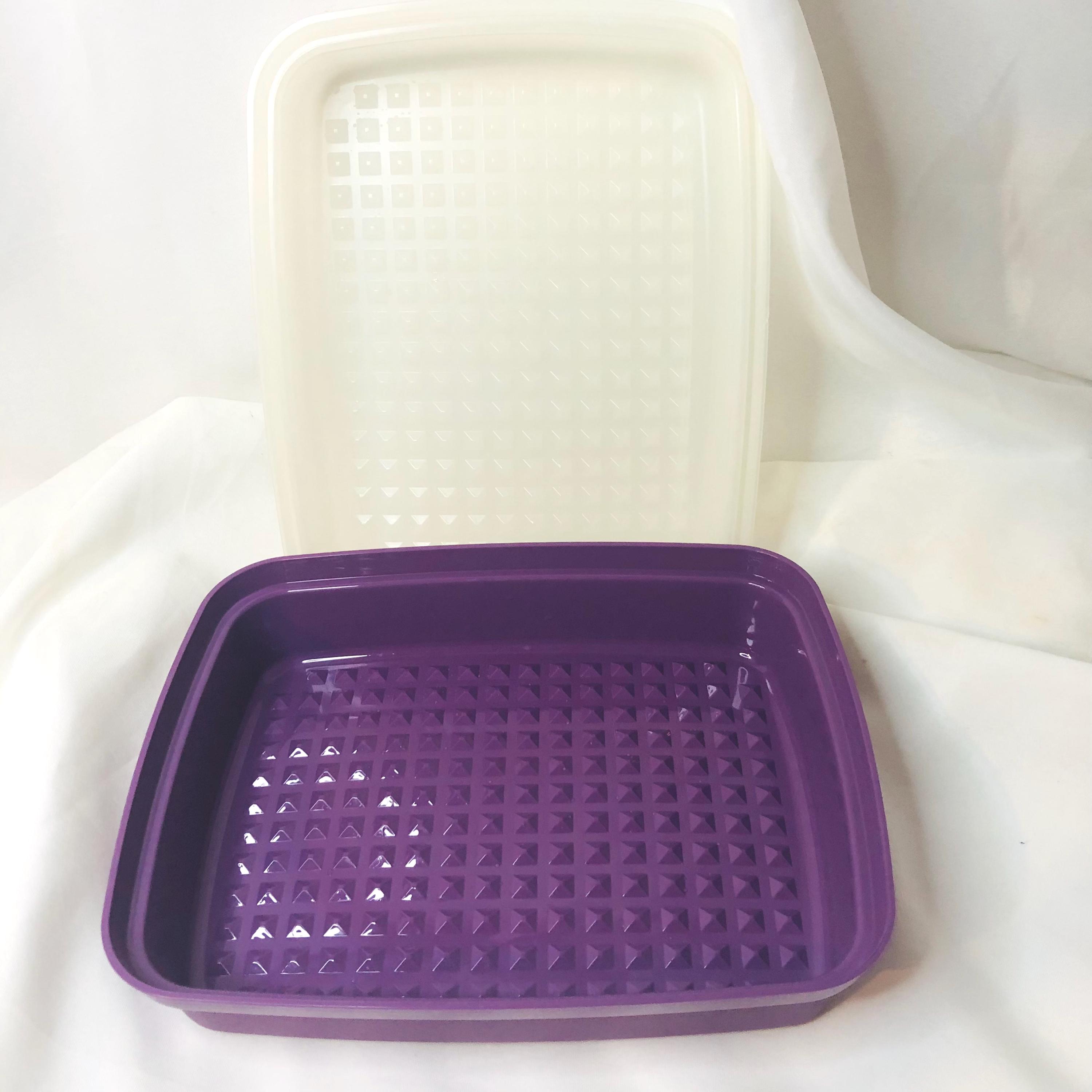 Moules Tupperware Grande Et Petite Couronne - Violet Et Blanc - Occasion Très Bon État