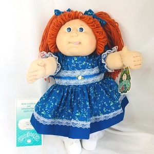 Vintage 1985 Cabbage Patch Kids HM11 KT Red Hair Blue Eyes Doll w/ Papers & Hang Tag