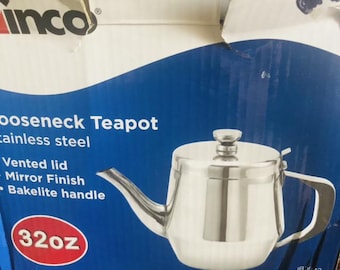 Winco JB2932 Gooseneck Teapot 32 oz -Original packaging