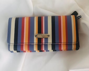Portefeuille rayé à trois volets Nautica - Pochette BCBG côtière