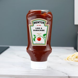 Personalised Ketchup Tomato Sauce Label printable Digital File, Ketchup Label sticker, Birthday Anniversary gift