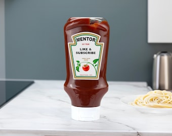 Étiquette personnalisée de sauce tomate ketchup fichier numérique imprimable, autocollant d’étiquette ketchup, cadeau d’anniversaire