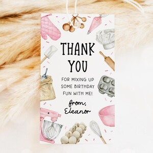 Étiquette de cadeau de pâtisserie, étiquettes de remerciement d'anniversaire pour cupcakes, étiquette de sac cadeaux de fête de cuisine, étiquette cadeau pâtisserie 82BK