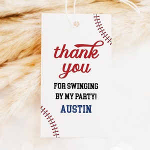 Baseball Geschenkanhänger, Baseball Geschenkanhänger, Goodie Bag Label 75BB