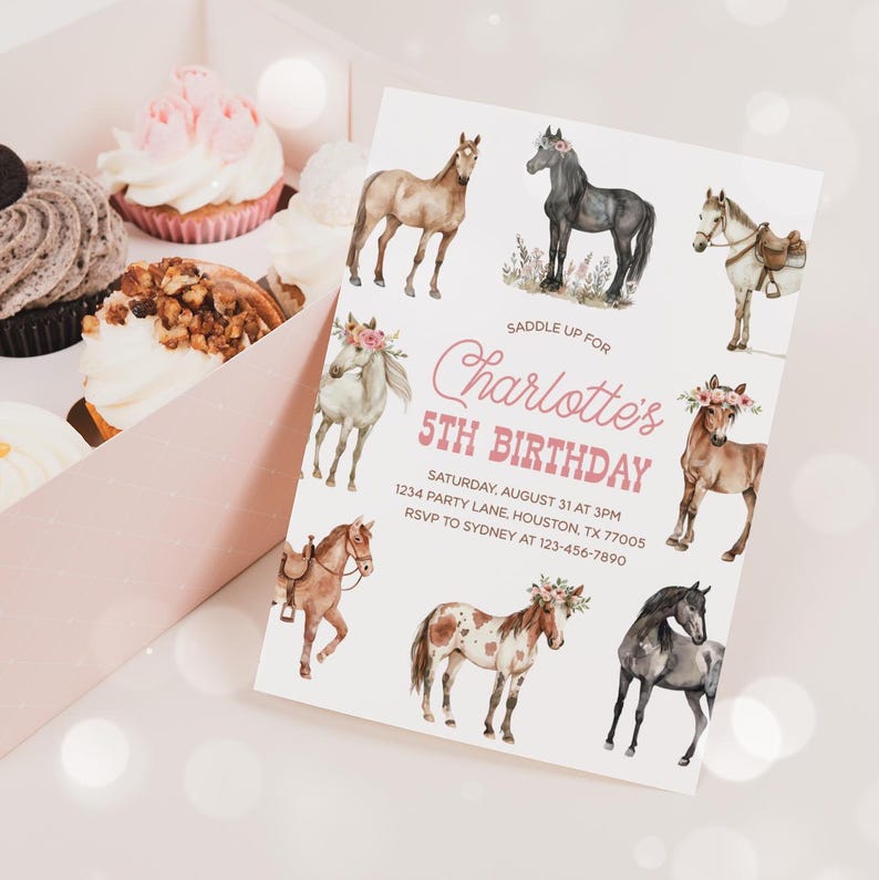 horse birthday invitation