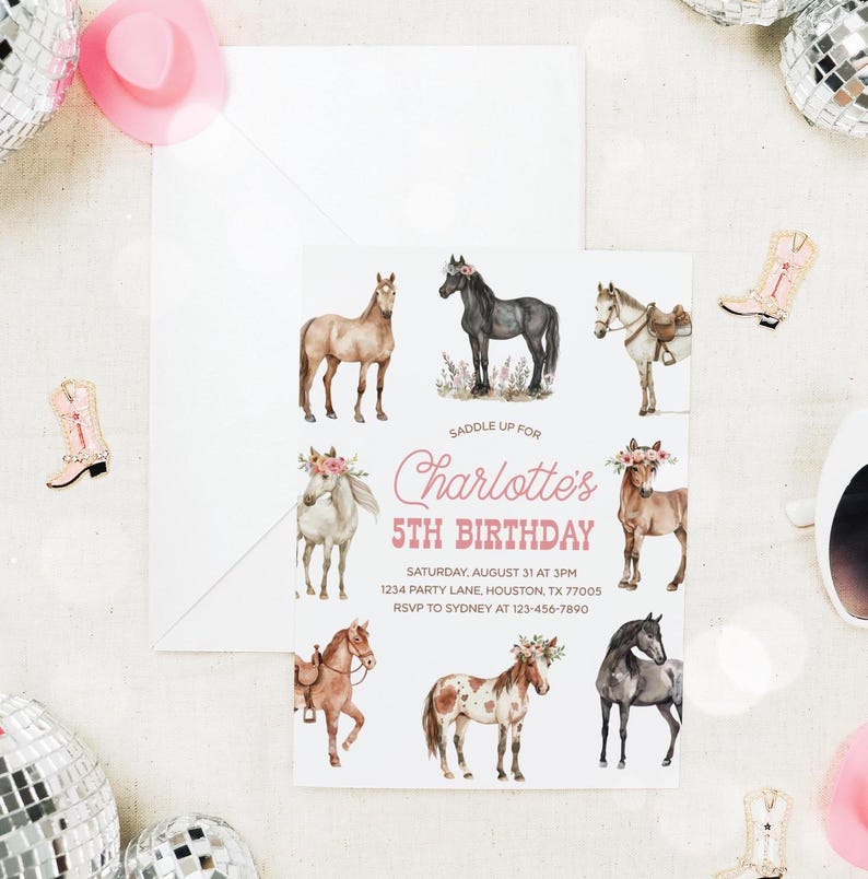 horse birthday invitation