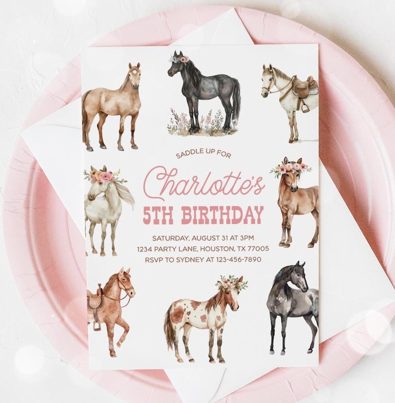 horse birthday invitation
