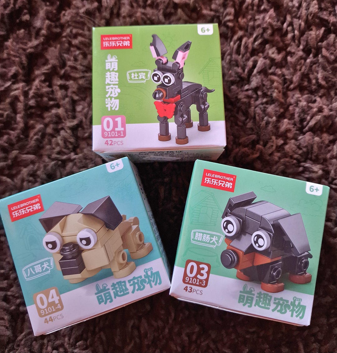 Mini Building Blocks Pet Series | Micro Bricks Animals, Pug Owl Pig ...