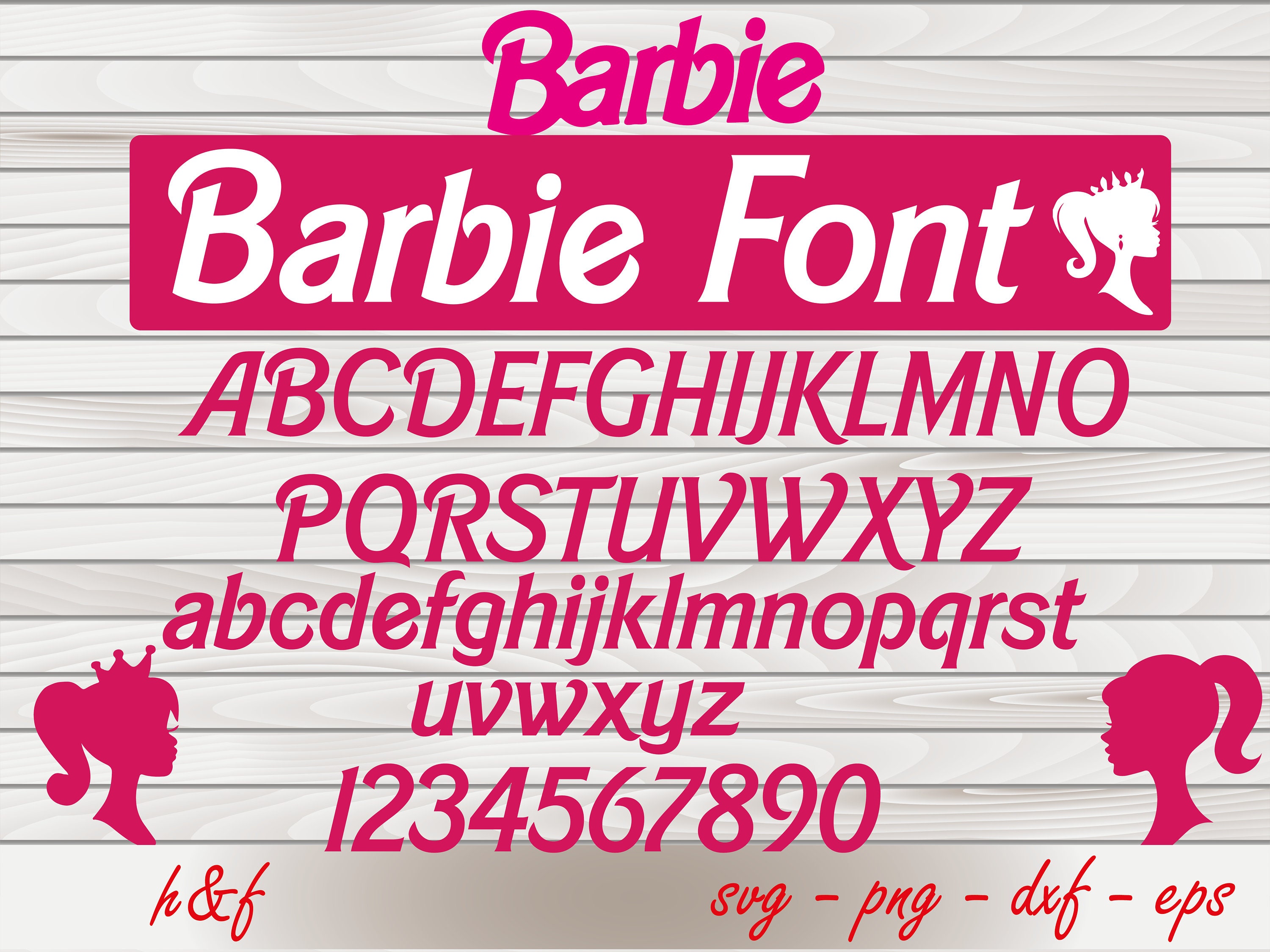 Printable Barbie Font