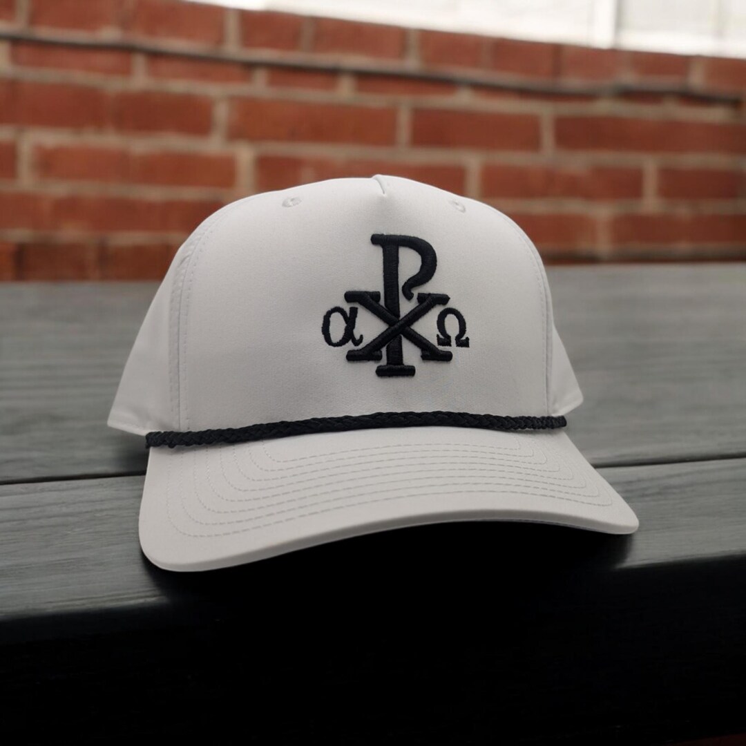 Christian Snapback Rope Hat With Embroidered Chi Rho Iconography - Etsy