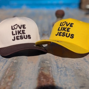 Christian Trucker Hat – “LOVE LIKE JESUS” 3D Embroidery