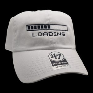 Embroidered 8-bit LOADING Computer Graphic. 47 Brand Clean Up Cap.