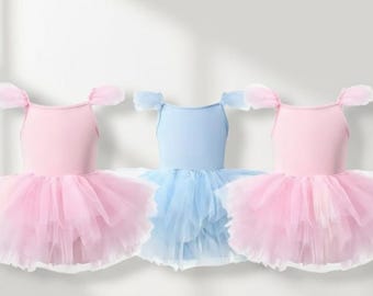 Malla de tutú de bailarina Twinkle Tots: vestido de baile de tul para niñas pequeñas y niñas.
