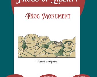 Mount Frogmore PNG: Presidential Frog Art - Goblincore Decor (Digital Download)