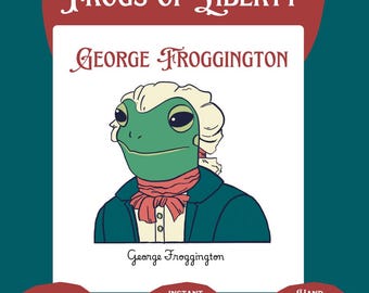 Presidential Frog PNG: George Froggington Art - Goblincore Decor (Digital Download))