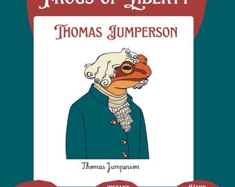 Thomas Jumperson Frog PNG: Presidential Goblincore Art (Digital Download)