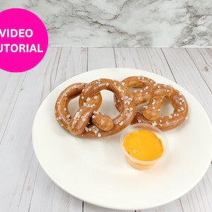 Fake Soft Pretzel and Cheese Tutorial, How To Make A Fake Bake Realistic Fake Pretzel, Faux Food Video Tutorial