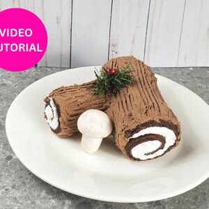 Fake Yule Log Cake-tutorial, hoe je een nep Yule Log Fake Bake-cake maakt, Kerst Fake Food-tutorial