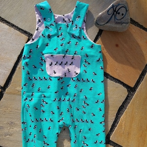 Romper / dungarees baby ants the little mole light blue pink size 74
