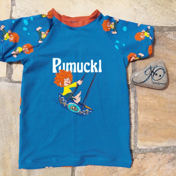 T-Shirt Pumuckl "Hurra, Hurra, der Pumuckl ist wieder da" Größe 122 / 128 Jersey
