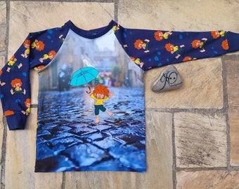 Manches longues / sweat Pumuckl "Hourra, hourra, le Pumuckl est de retour" taille 134 / 140 maillot