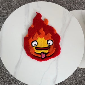 STUDIO ANIME FIRE rug // Custom Anime Rug // Gamer rug // aesthetic home decor // Tufted handmade rug // Gift