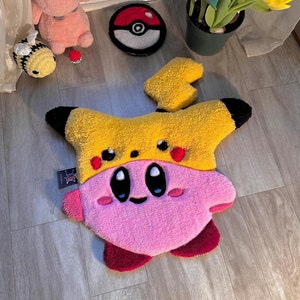 CUTE 3D PINK RUG // Custom Anime Rug // Gamer rug // aesthetic home decor // Tufted handmade rug // Gift
