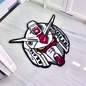 MECHA ANIME rug // Custom Anime Rug // Gamer rug // aesthetic home decor // Tufted handmade rug // Gift