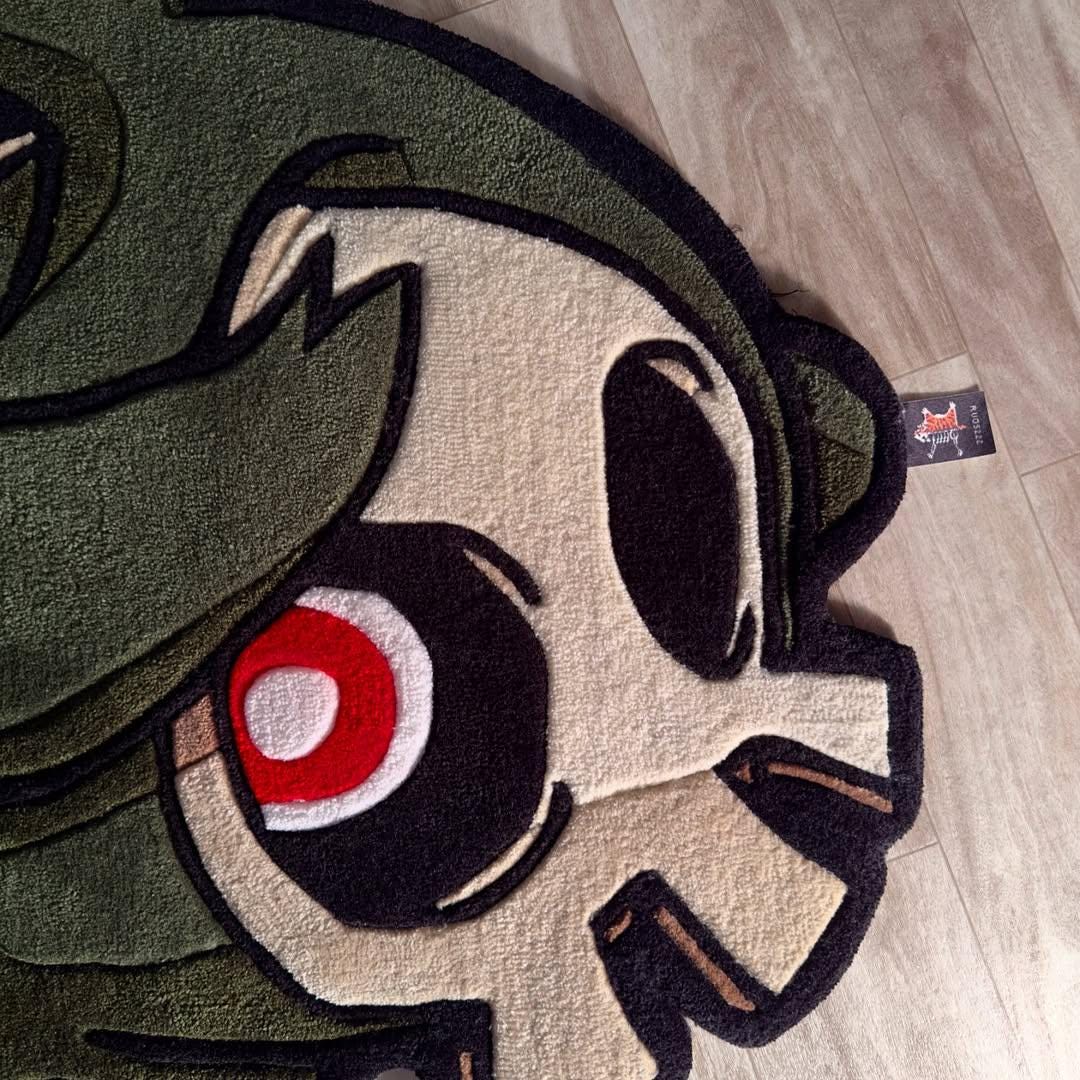SKULL Rug // Custom Anime Rug // Gamer Rug // Aesthetic Home Decor ...