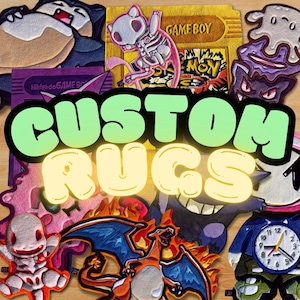 CUSTOMIZE YOUR RUG, Handmade Tufted Custom Rug, Personalized Rug, Gamer Gift, Gaming Decor, Unique Rug, Christmas Anime Gift