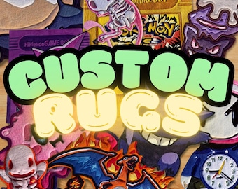 CUSTOMIZE YOUR RUG, Handmade Tufted Custom Rug, Personalized Rug, Gamer Gift, Gaming Decor, Unique Rug, Christmas Anime Gift
