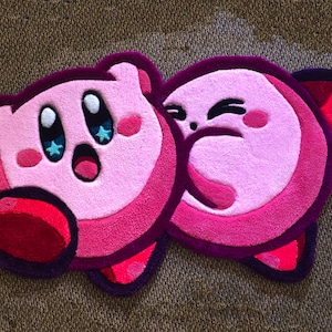 Handmade Pink Custom Rug, Gamer Inspired, Cute Home Decor, Personalized Gift, Christmas Gift