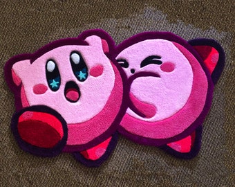 Handmade Pink Custom Rug, Gamer Inspired, Cute Home Decor, Personalized Gift, Christmas Gift