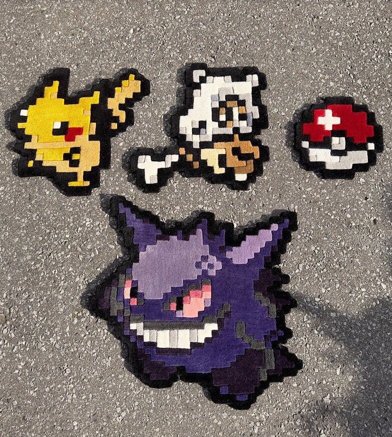 Mega Shiny Gengar Kandi Perler Pokemon Wall Art Pikachu Ghost