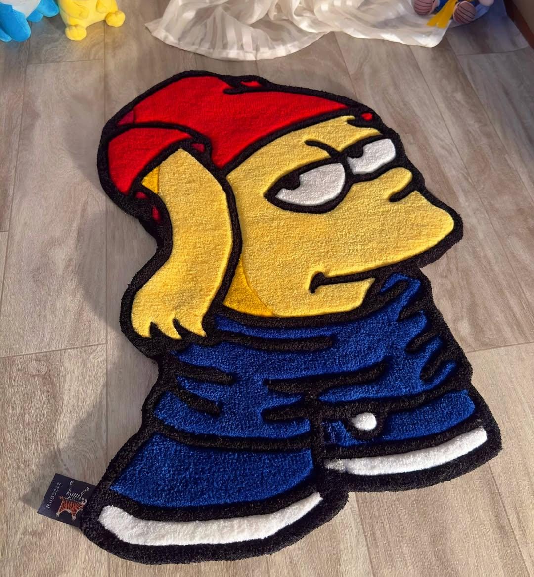 YELLOW FUNNY CHARACTER Rug // Custom Anime Rug // Gamer Rug ...