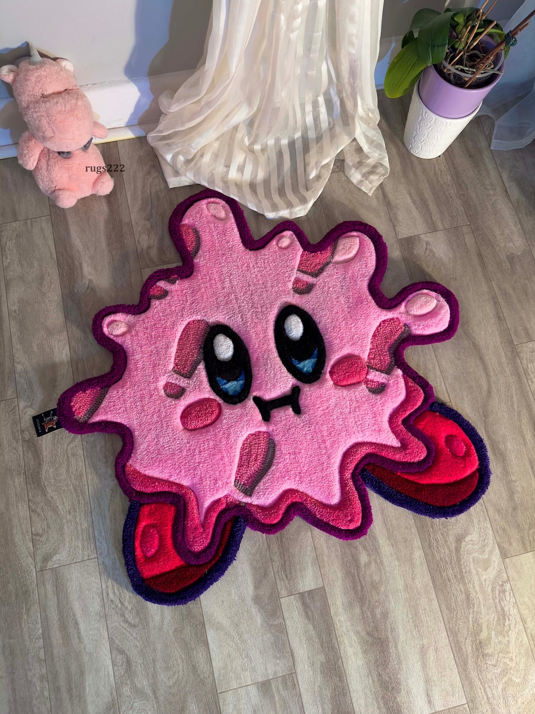 Waifu Rug CUTE PINK RUG // Custom Anime Rug // Gamer Rug // Aesthetic Home Decor ...