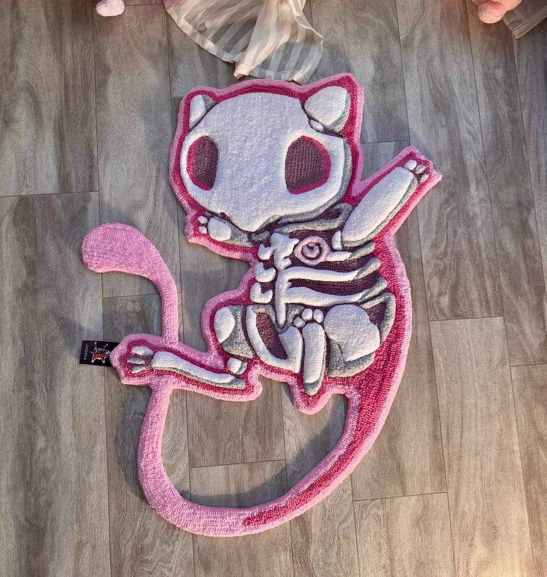 Skeleton Cat Rug CAT SKELETON Rug // Custom Anime Rug // Gamer Rug // Aesthetic Home ...