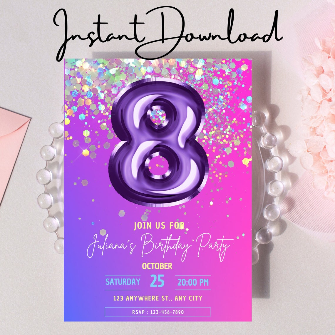 pink-and-purple-8th-birthday-party-invitation-custom-personalized