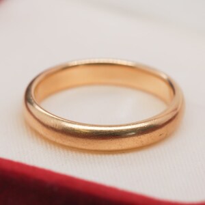 1900s Edwardian 18K Yellow Gold Wedding Band with Hallmarks- VHK# 310