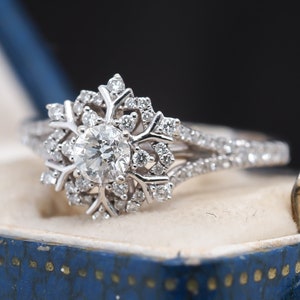 Anello di fidanzamento in oro bianco 14 carati con diamanti - VHK# 272