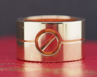 CARTIER 18K Yellow Gold Jumbo Love Ring - VHK#405