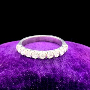 Vintage Platinum 1.00ct total weight Diamond Wedding Band - VHK#97