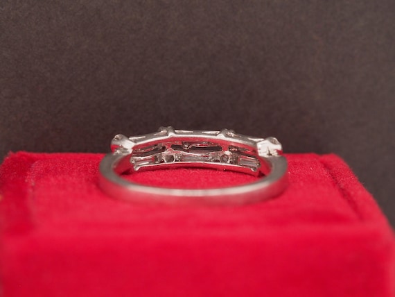 Circa 1930s Platinum Two Row Diamond Wedding Band - image 4