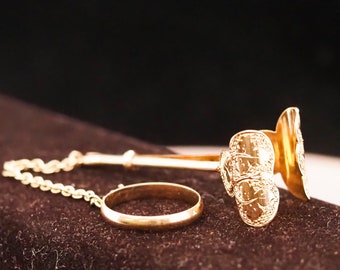 cigarette tongs 14K Yellow Gold Victorian Cigarette Holding Tongs/tweezer With Ring -  VHK#611